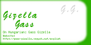 gizella gass business card